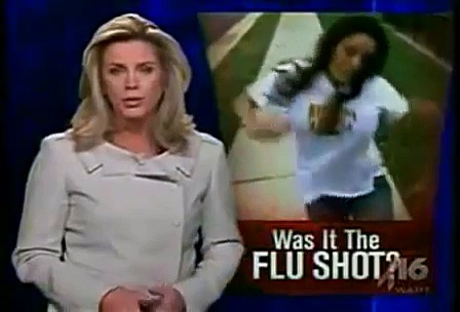 Girl gets flu shot and cheap can only walk backwards