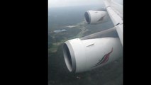 Sri Lankan Airlines Airbus A340 Landing in Colombo Sri Lanka 4R-ADF, final approach to Katunayake