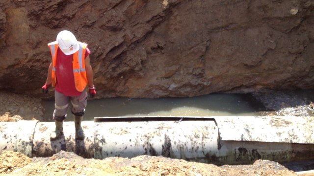 Rupture de canalisation aux Sables