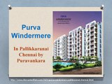 Residential Apartments for sale @ Purva Windermere Chennai