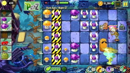 Dark Ages Part 2 - Night 12 -Keep Puff-Shrooms Alive- Plants vs Zombies 2