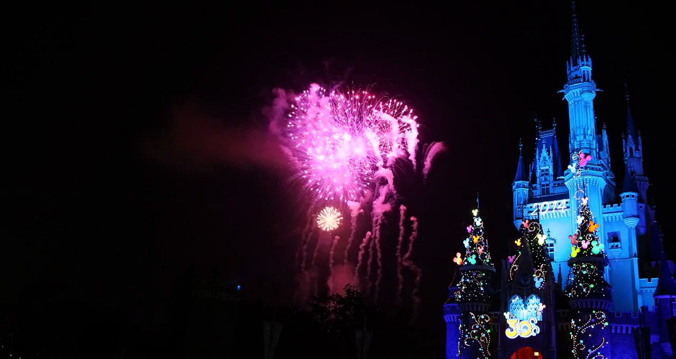 ULTRA HD 4K TDL ディズニーランド カウントダウン 花火 2014 EOS 1D C