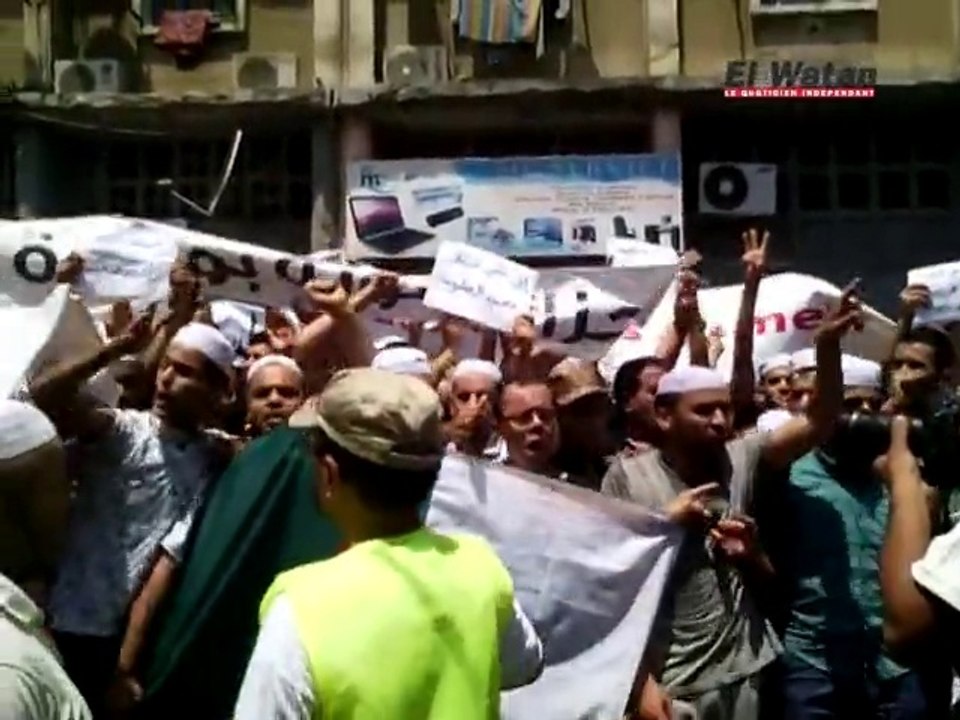 Manifestation des mozabites devant la maison de la presse à Alger