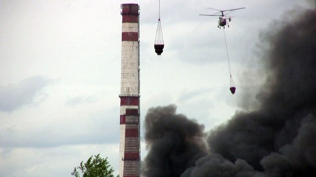 Пожар на заводе зил 08.07.15