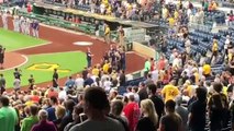 OTP Damn Yankees Cast Sings National Anthem at Pirates Game
