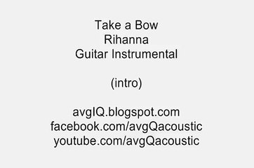 Take A Bow by Rihanna acoustic guitar instrumental cover with lyrics webm