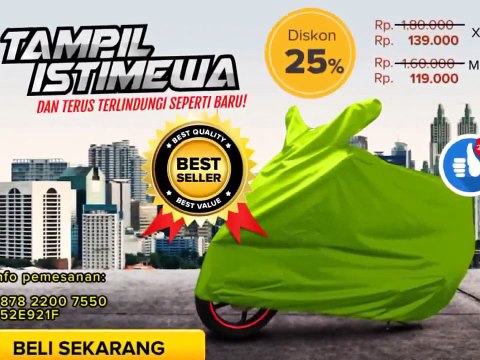 0878 2200 7550 (XL), Jual Cover Sepeda Motor Honda