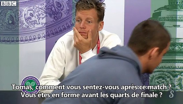 Wimbledon 2015 : Un journaliste interroge Tomas Berdych sur sa victoire alors qu’il a perdu