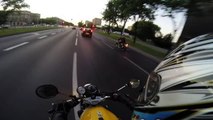 Motocyklem po Warszawie TEST GOPRO3 Black   Suzuki SV650N