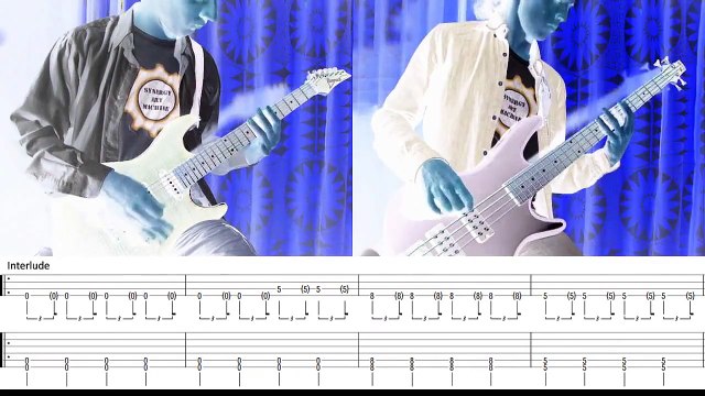 7) Lindemann - Ladyboy (Guitar & Bass cover + TAB | Skills In Pills lesson HD)