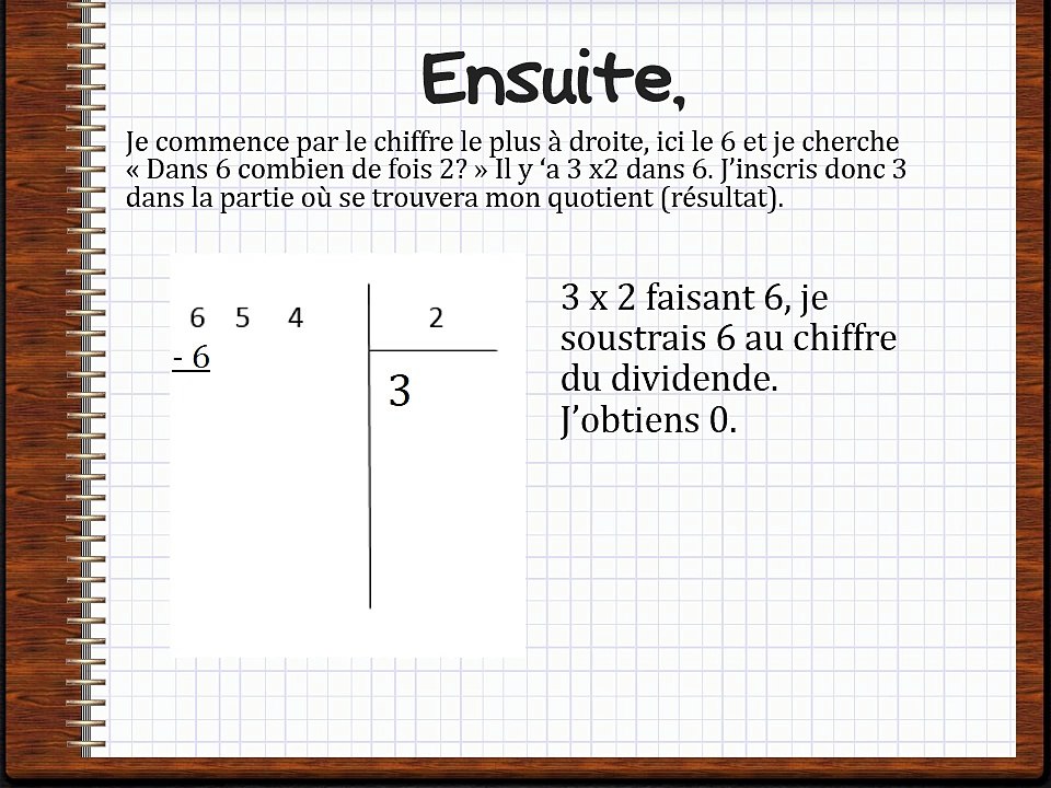 diviser par un nombre à un chiffre