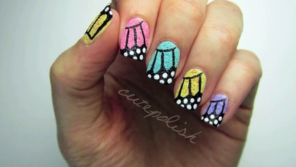 Textured Butterfly Wing Nails!