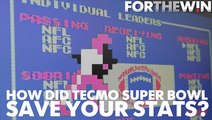 How did classic football game Tecmo Super Bowl save your stats?