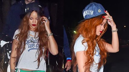 Rihanna Sporty Yet Chic For Late Night Studio Session