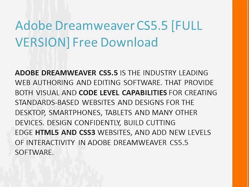 Adobe Dreamweaver Cs5 Video Dailymotion