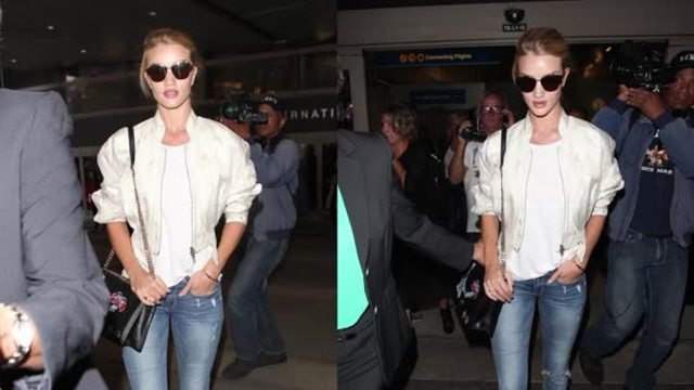 Rosie Huntington-Whiteley At LAX