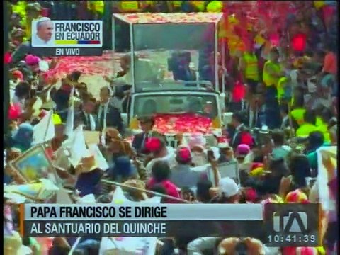 Recorrido de papa Francisco en El Quinche