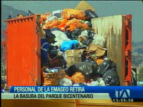 Iniciaron las labores de limpieza en el Parque Bicentenario