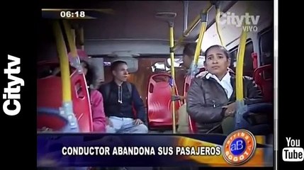 YouTube: Conductor de bus se molestó, abandonó a pasajeros y tomó un taxi