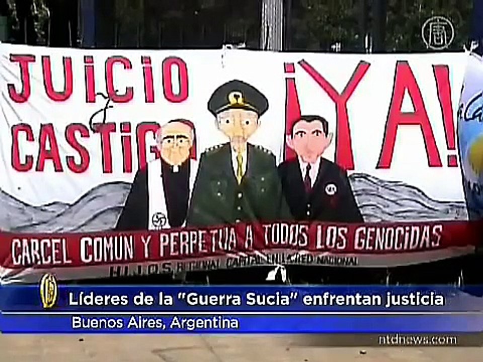 Juicio a lideres de la "Guerra Sucia" en Argentina por secuestro de menores.
