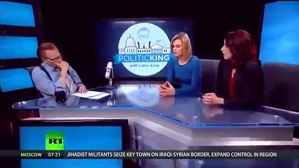 Larry King Faces Off with Abby Martin on Dinosaur Media