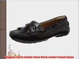 Womens Clarks Dunbar Racer Black Leather Casual Shoes