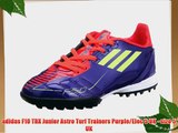 adidas F10 TRX Junior Astro Turf Trainers Purple/Elec 5 UK - size 5 UK