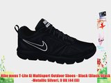Nike mens T-Lite Xi Multisport Outdoor Shoes - Black (Black/Black-Metallic Silver) 9 UK (44