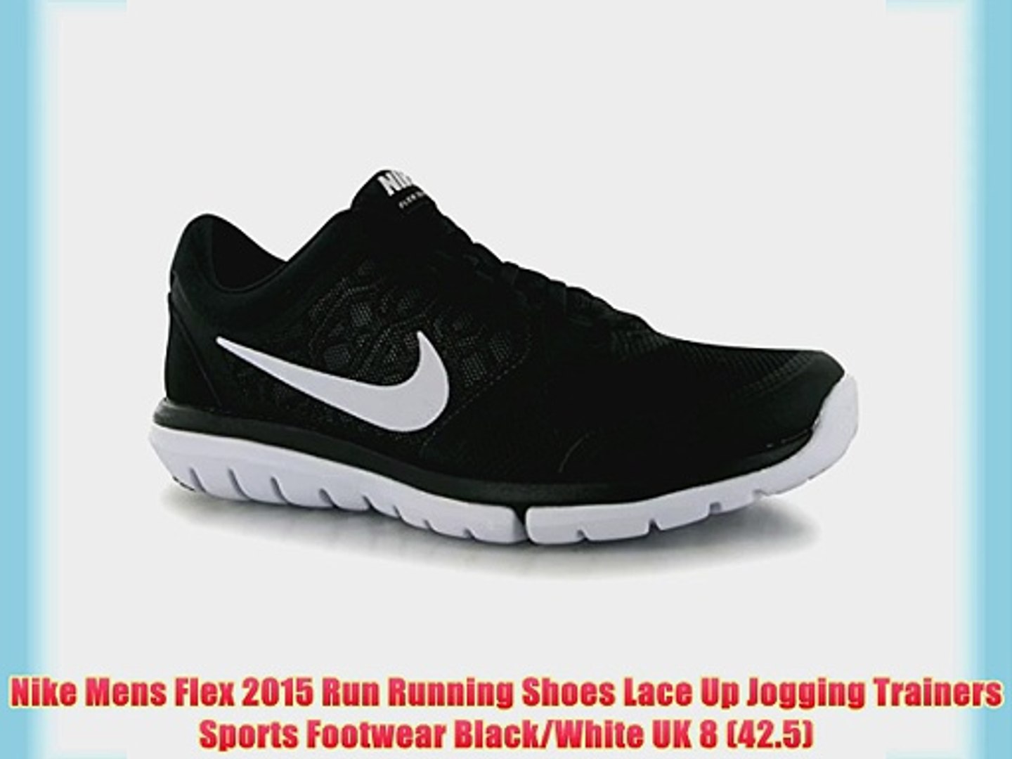 Nike Mens Flex 2015 Run Running Shoes Lace Up Jogging Trainers Sports  Footwear Black/White - video dailymotion