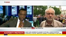 Jeremy Corbyn at London anti-austerity march (20Jun15)