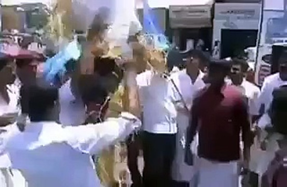 Dhoti catching fire