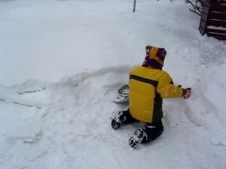 Playing in the snow