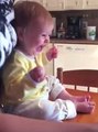 Delightful Baby Can't Stop Laughing at Her Parents' Juggling