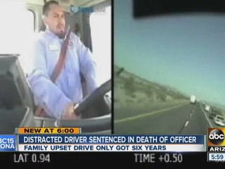 Distracted driver sentenced in death of officer