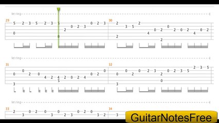 Canon in D Major - Pachelbel Guitar Tab HD