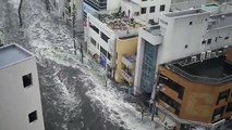 Tsunami in Shiogama, Miyagi Prefecture