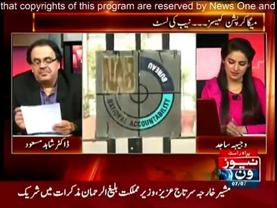 NAB is working for criminals -Dr Shahid Masood 8 July 2015