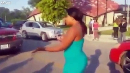 Girls get ran over by car in East St Louis - Two angles