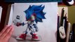 Cartoonblock Drawing contest entry re-design Sonic ( Futuristic Sonic )