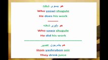 learn arabic - saudi dialect - present and past tense verbs