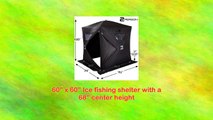 60 x 60 Black Portable 2person Ice Fishing