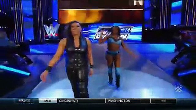 Brie Bella And Alicia Fox Vs Naomi And Tamina Snuka
