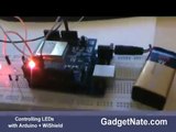 Control LEDs over wifi network using Arduino and WiShield