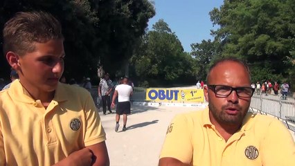 Tyson Molinas et son oncle Antoine Dubois,  la veille des demi-finales