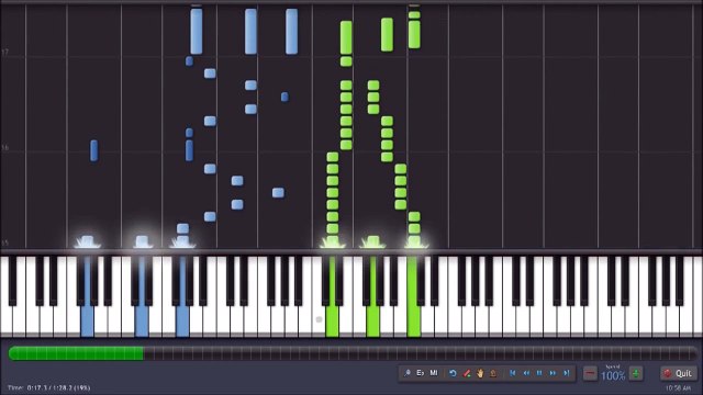 Gintama 2015 Opening 1 - Day X Day by Blue Encount (Piano Synthesia Tutorial Sheet MIDI)