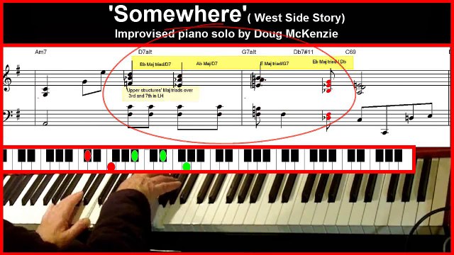 'Somewhere' - (West side Story) - Jazz piano tutorial