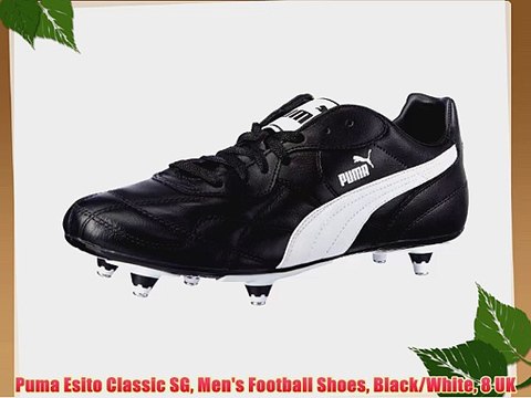 Puma Esito Classic SG Men's Football Shoes Black/White 8 UK