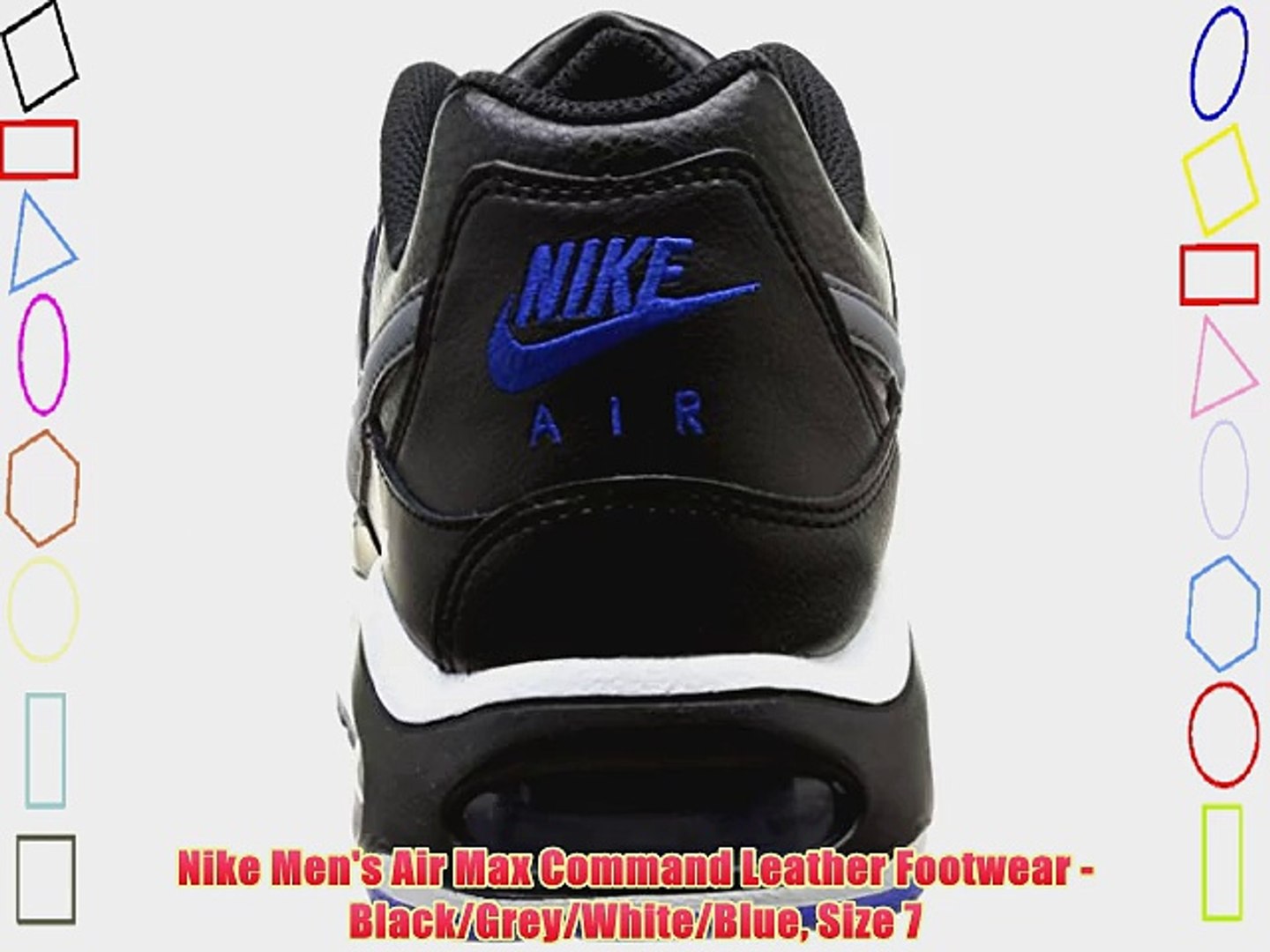 Nike Men's Air Max Command Leather Footwear - Black/Grey/White/Blue Size 7  - video Dailymotion