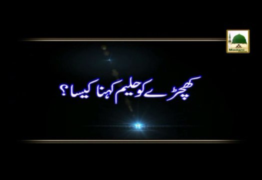 Khichda Ko Haleem Kehna Kesa - Madani Muzakra - Maulana Ilyas Qadri