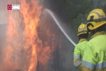 Terrorífico incendio en Montán (Castellón)